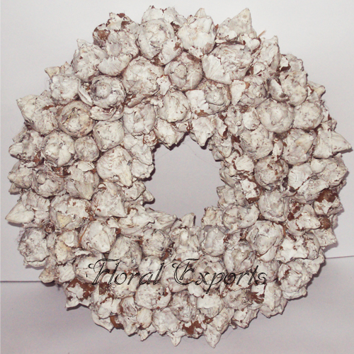 Coco Fruit Frosted Wreath - Christmas Wreath Decorations