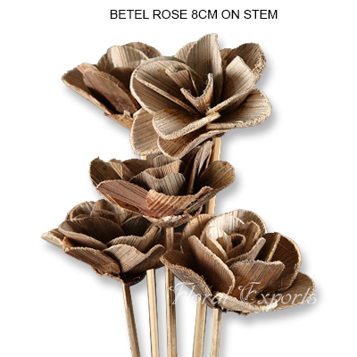 Betal Rose Flowers 8cm on Stem