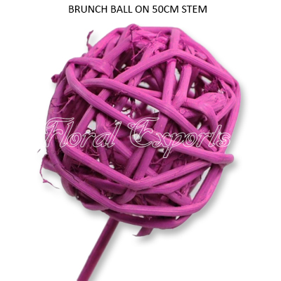 Brunch Ball Paint Colour on 50cm Stem - Bulk Twigs Balls Wholesale Supplies