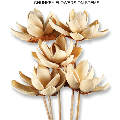 Chunkey Flowers on Stem - Wholesale Handmade Flowers