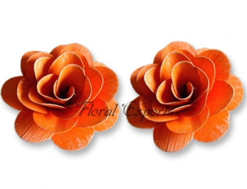 Wood Deco Rose 6cm Colours