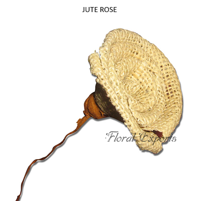 Jute Rose Bleach - Jute Flowers Wholesale