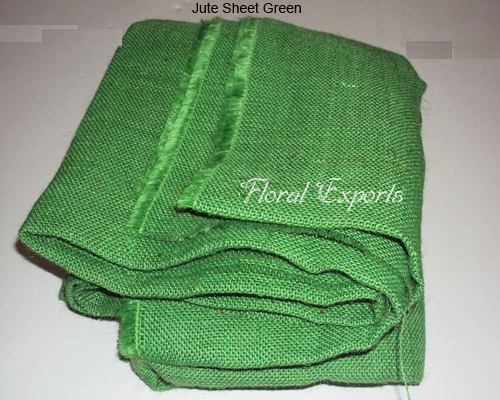 Jute Sheet Green - Colored Burlap Fabric Wholesale