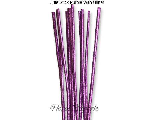 Jute Stick Purple Glitter - Christmas Decorations
