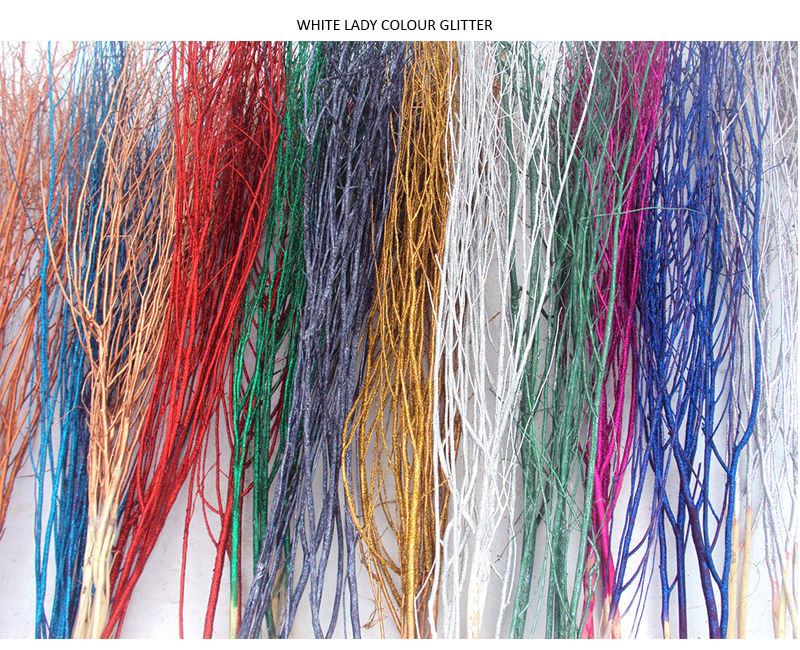 Twigs Colored Glitter - Decorative twigs for vases