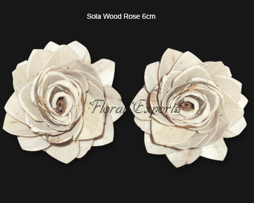 Sola Wood Rose 6cm Natural - Bulk Sola Wood Rose Wholesale Supplies